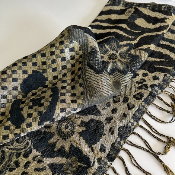 PASHMINA Scarf/Wrap Pashmina & Silk EUC - Picture 4 of 7